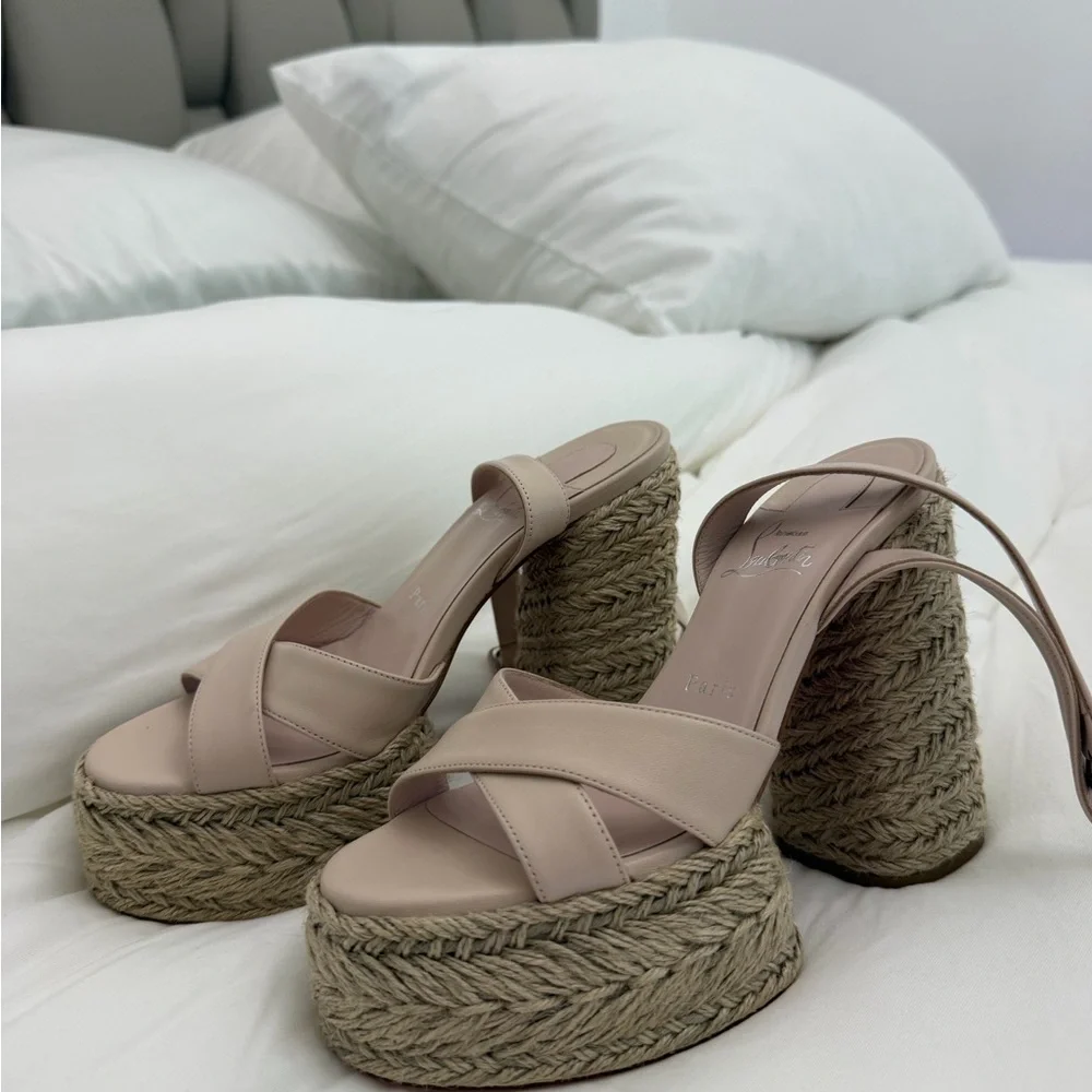 Women’s Nude Platform Espadrille Sandals